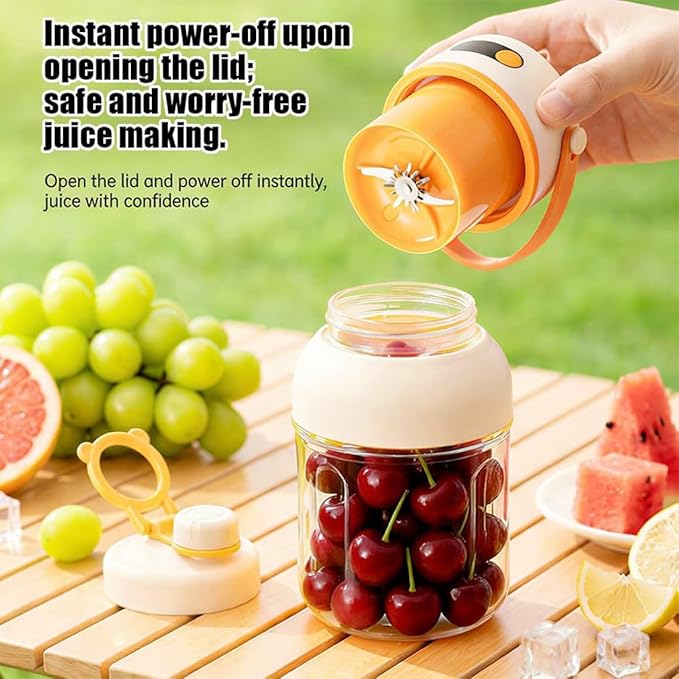 Portable Electric Juicer Cup with Zero Cord Hassle, USB-C Rechargeable Electric Blender with 18000 RPM Motor, Portable Wireless Juicer Cup for Home, Gym, Office and Outdoor (1200ml 2pcs)
