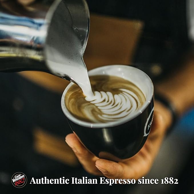 Caffe Vergnano Gran Aroma Whole Bean Coffee 2.2 lb Bag - Medium Roast Espresso Beans Whole, Cocoa Spice Dried Fruit Notes Italian Coffee - For Espresso Maker, Moka Pot, French Press, Coffee Maker