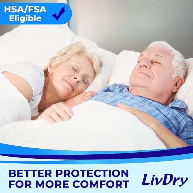 LivDry XL Overnight Adult Diapers for Women and Men, Incontinence Underwear, X-Large, 12-Pack