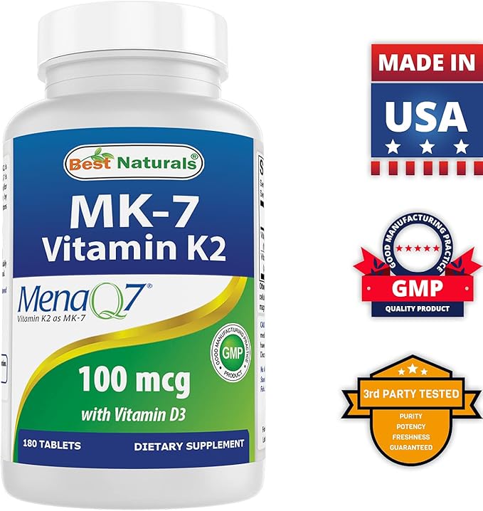 Best Naturals B-100 Complex & K2 D3 180 Tablets