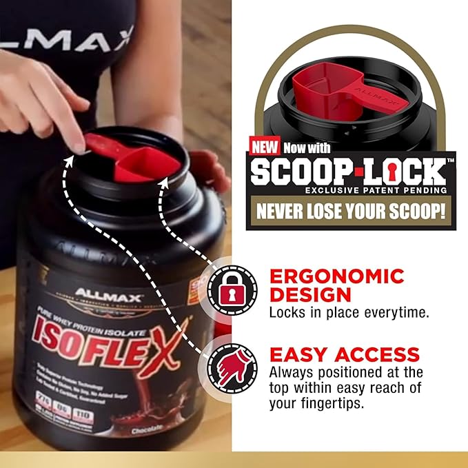 ALLMAX ISOFLEX Whey Protein Isolate, Chocolate - 1 lb - 27 Grams of Protein Per Scoop - Zero Fat & Sugar - 99% Lactose Free - Gluten Free & Soy Free - Approx. 15 Servings