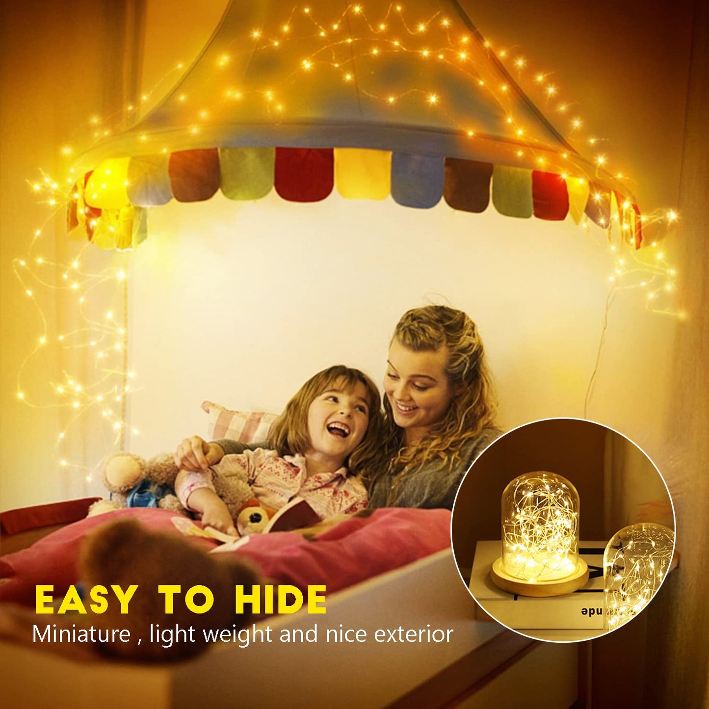 Brightown 24 Pack Fairy Lights Battery Operated String Lights - 7 ft 20 LED Mini String Lights Waterproof Silver Wire Firefly Lights for Vases Mason Jars DIY Crafts Plants Table Centerpieces Wedding
