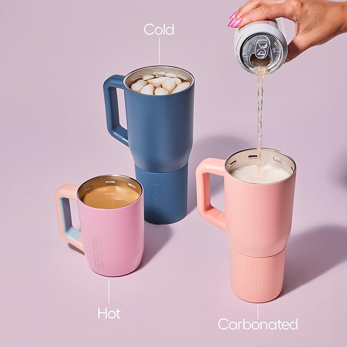 BrüMate Müv - 25oz 100% Leak Proof Insulated Coffee Mug with Handle & Lid - Stainless Steel Coffee Travel Mug - Double Walled Coffee Cup (Dune)