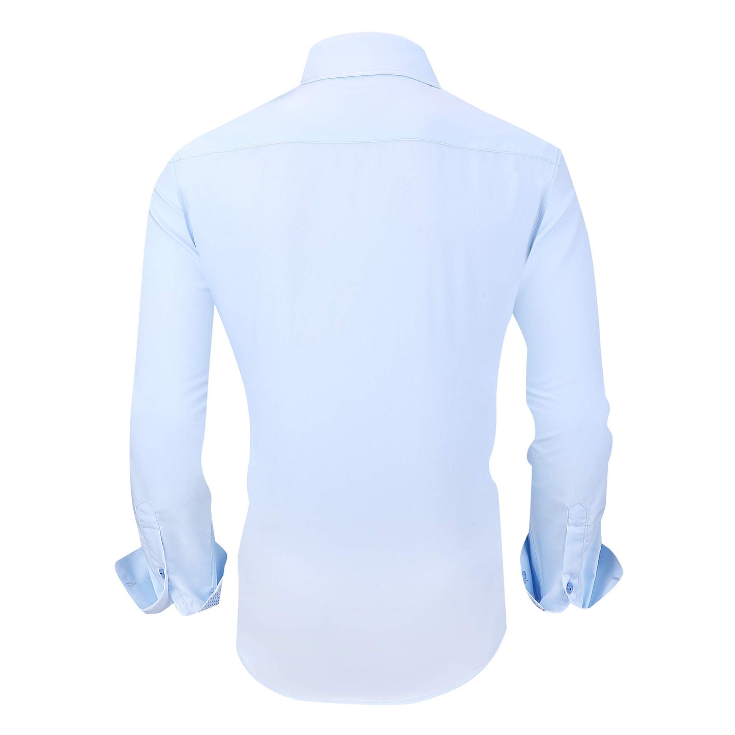 Alex Vando Mens Dress Shirts Wrinkle Free Regular Fit Stretch Rayon Bamboo Button Down Shirt,Blue,M