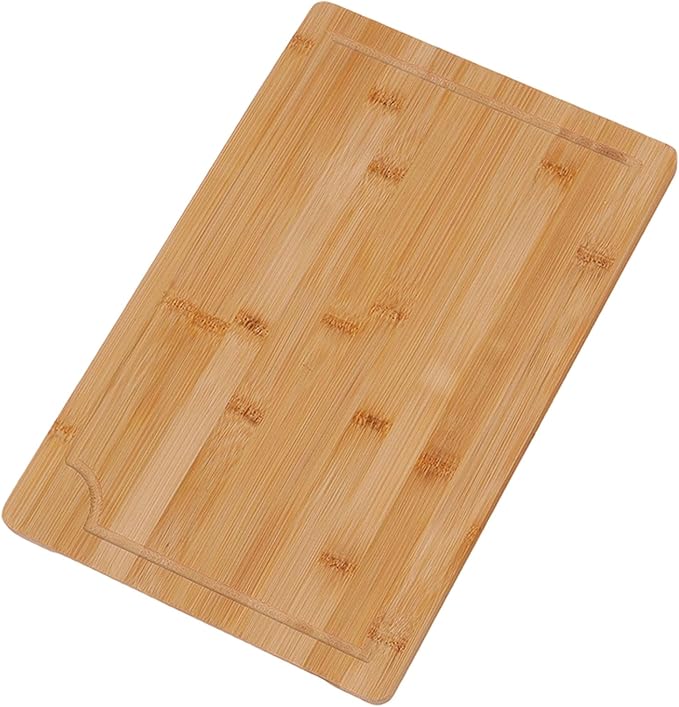 BAFOVY 3pcs Wood Chopping Boards Set, Smooth Cutting Boards with Grooves and Inner Handles, for Kitchen Food Prep and Serving