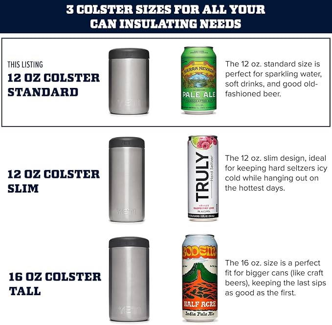 YETI Rambler 12 oz. Colster Can Insulator for Standard Size Cans, Charcoal (NO CAN INSERT)