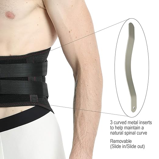 NeoTech Care Back Support Belt - Breathable & Adjustable Lower Back Brace - Double Pull Compression Straps (Black, Size XL)