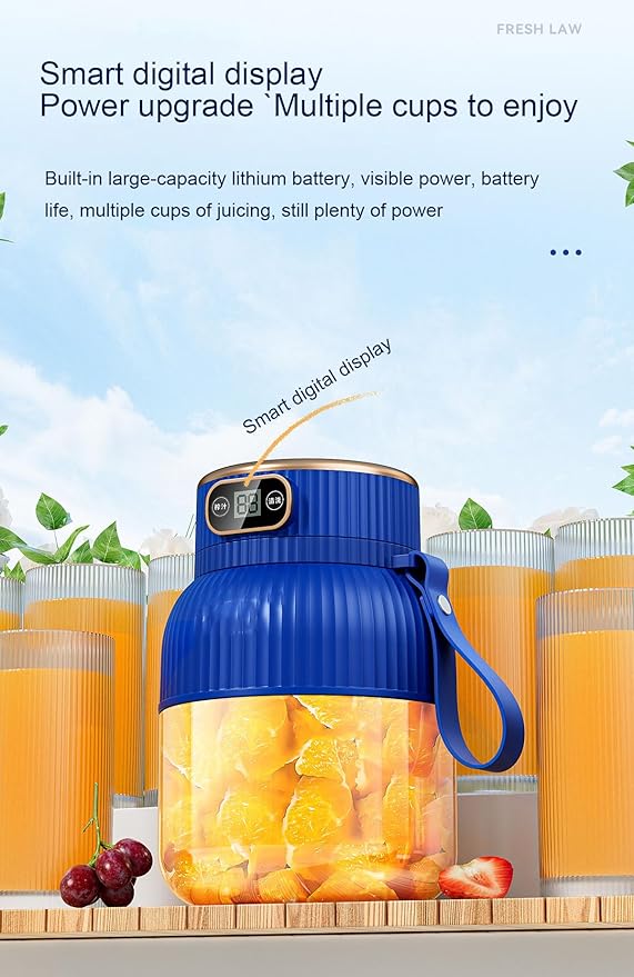 Portable Blender,Portable Blender for Shakes and Smoothies, Personal Size High Speed Blender,21oz USB C Rechargeable Blender for Travel/Picnic/Office/Gym/Sport (WHITE)