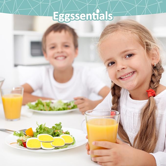 Eggssentials Pack of 3 Egg Shaper - Egg Cuber Square Egg Mold - Hard Boiled Eggs Maker for Square Boiled Eggs Egg Dicer for Eggs - Boiled Egg Mold Egg Press.