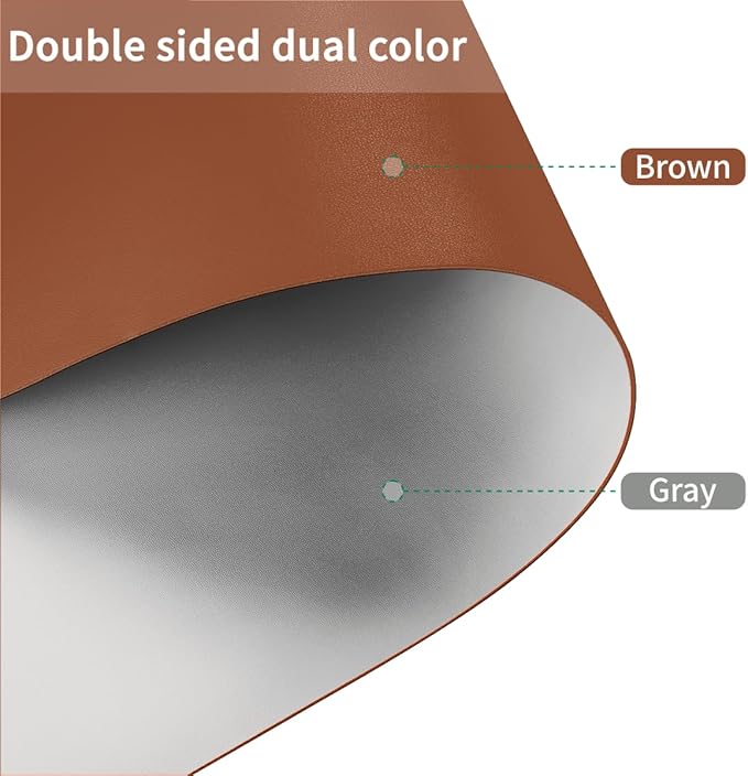 Table Pads for Dining Room Table for Dining Room Table - Can Be Used On Both Sides Waterproof and Easy to Clean Good Flatness Used for Dining Table(Brown+Gray 46x72)