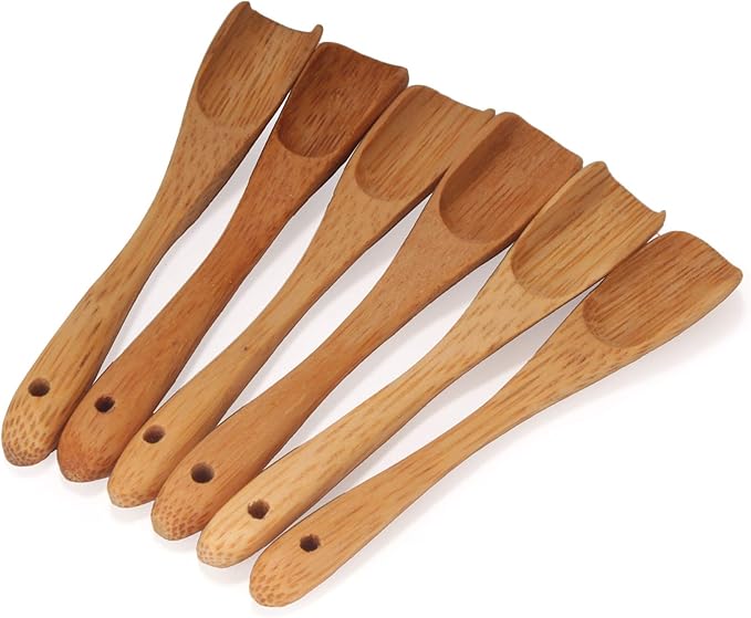 BambooMN - 3.1" Small Solid Bamboo Deep Scoop, 30pcs