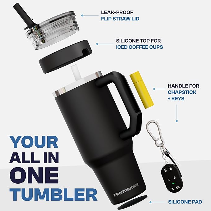 Thicc Buddy - 40 oz Stainless Steel Vacuum Insulated Tumbler with Lid and Straw for Water - Travel Mug Cupholder Friendly - Gifts for Women Men Him Her (Blushing Bride)