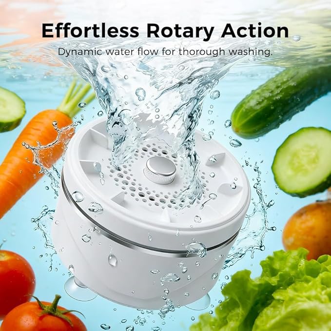 Fruit and Vegetable Washing Machine, 2026 New Fruit Cleaner Device Waterproof Fruit and Vegetable Purifier Clean Produce with Titanium Electrolysis Purification for Home Kitchen (1)