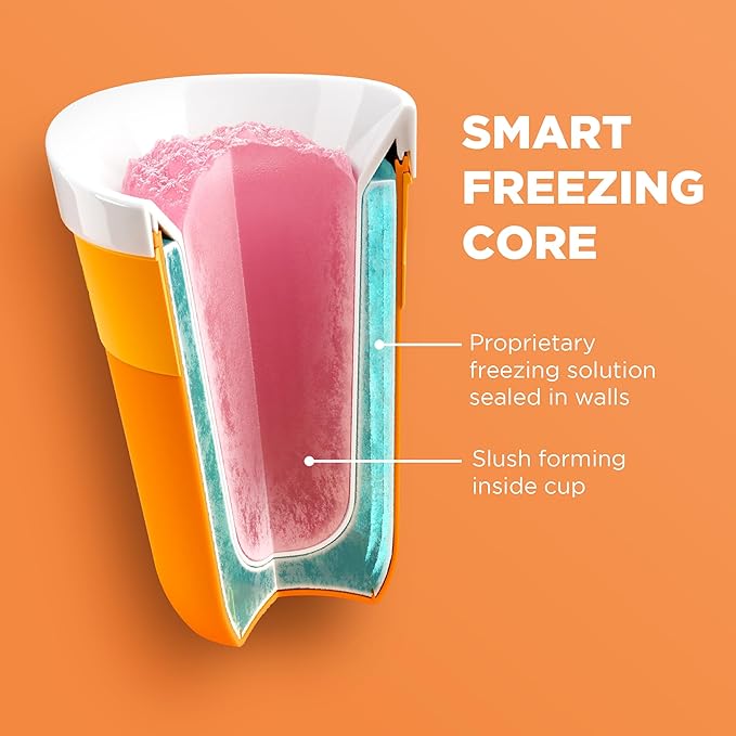 ZOKU Jumbo Slush and Shake Maker, Compact Make and Serve Cup with Freezer Core Creates Single-Serving Smoothies, Slushies and Milkshakes in Minutes, BPA-Free, Bright Blue
