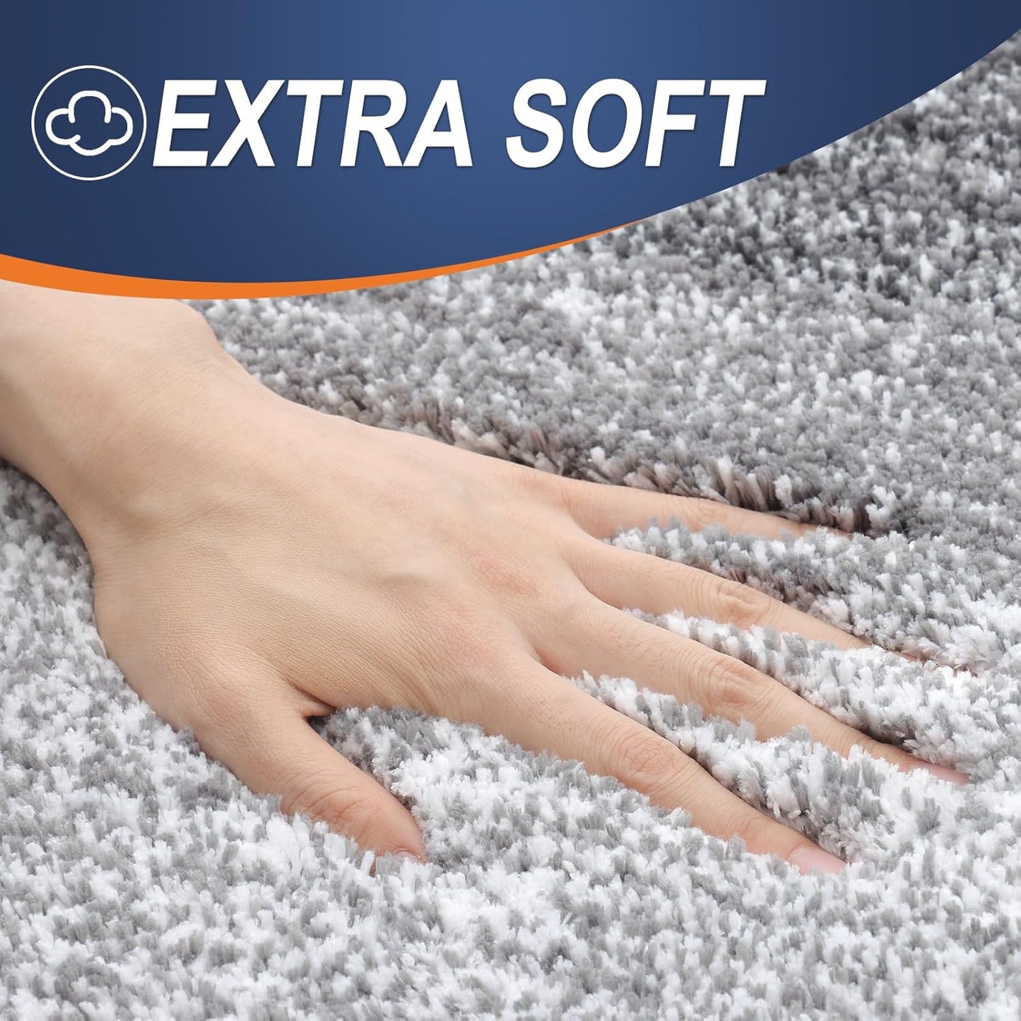 OLANLY Bathroom Rugs Mat 40x32, Extra Soft Absorbent Microfiber Bath Rugs, Rubber Backing, Quick Dry, Machine Washable Bath Mats for Bathroom Floor, Tub and Shower, Home Decor Accessories, Grey