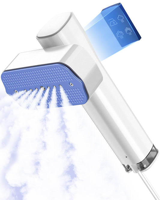 Dovety Steamer for Clothes, Portable Handheld Travel Steamer, Clothing Wrinkles Remover for Gament Steam, 1100W Powerful 2 In 1 Steamer&Iron, 100mL Water Tank Capacity, for 120V Home, Office, Travel