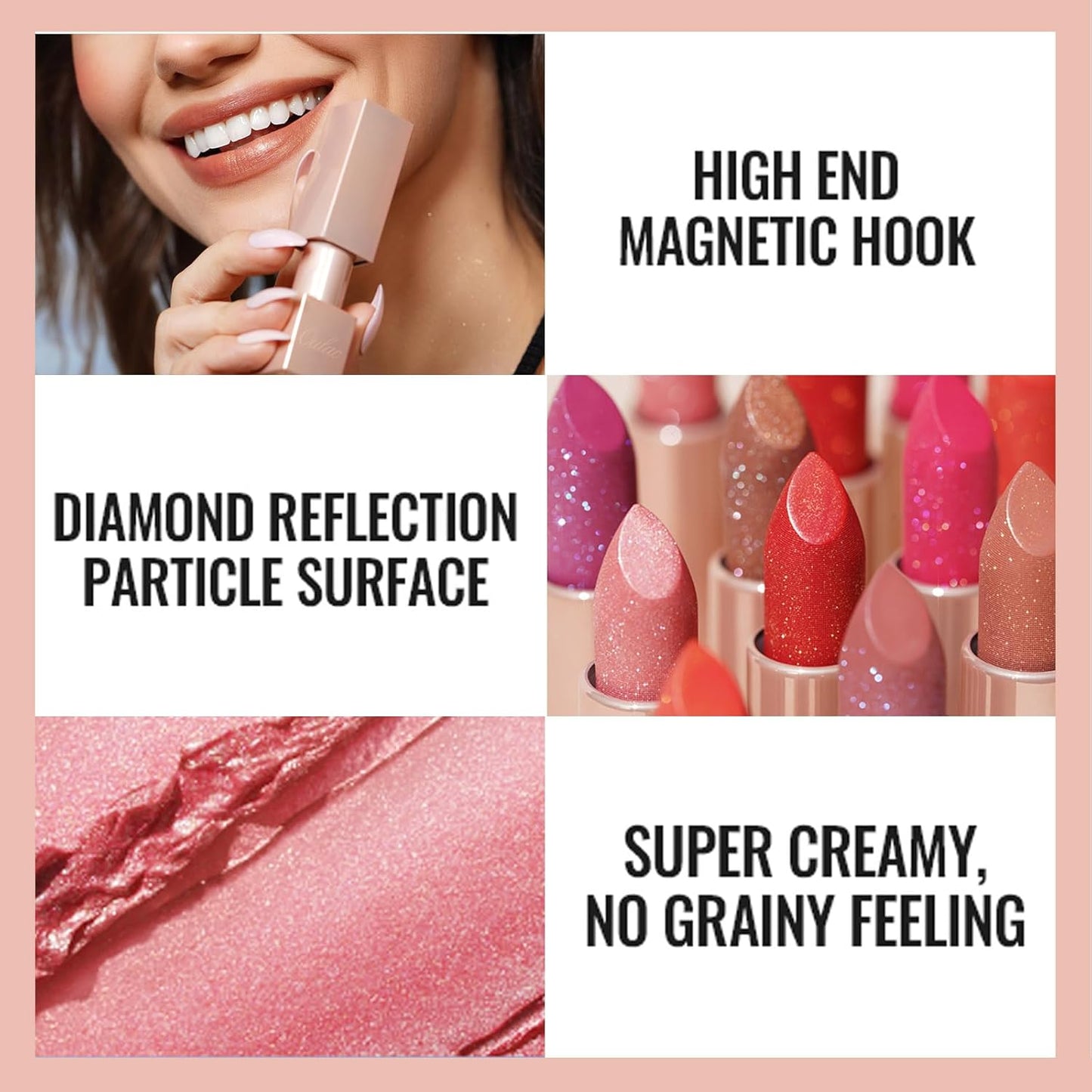 Oulac Shimmer Brown Lipstick, Infinity High Shine Finish, Hydrating Lip Color Infused with Damask Rose Oil for All-Day Comfort, Gluten-Free Vegan Beauty, D06 Brown Diamond