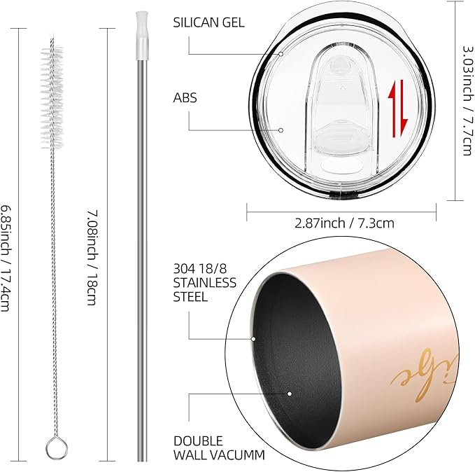Bride Tribe Gifts Wedding Gifts for Guests Bachelorette Party Favors Bridesmaid Cups Bridal Shower Stainless Steel Skinny Tumbler with Lid and Straw 15 OZ Pink
