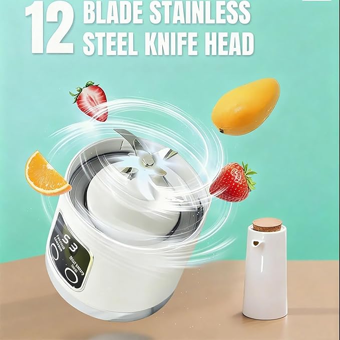 Digital Multimode Juicer Blender - Smart Led Display, Portable Usb Personal Electric Blender, Juicer Shakes And Smoothies Blender For Smoothies Liquid Diet, Shakes, Leak Proof Design (2PC-A)