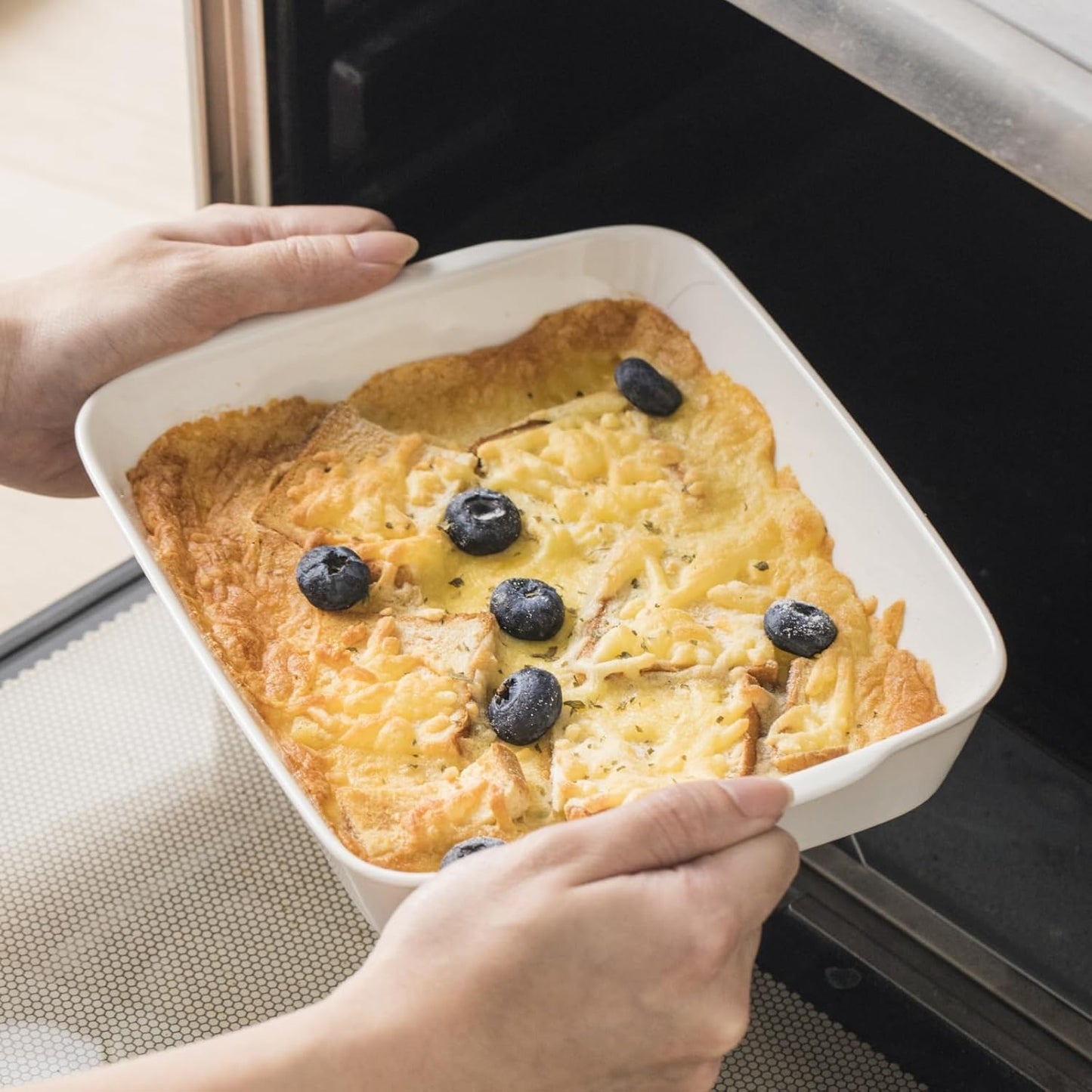 Ceramic Baking Dish Set for 2, Casserole Dish,Ceramic Baking Pan, Bakeware for Baking, Kitchen Decor, Microwave Oven Safe (3.3QT/4.2QT)