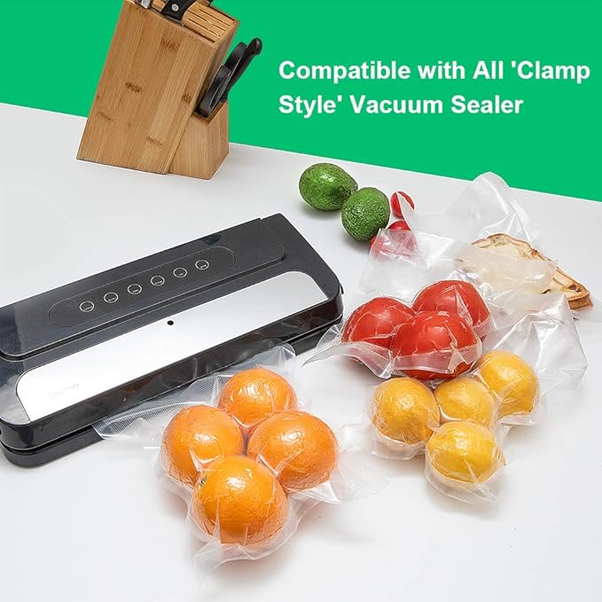 200 Count Quart 8x12Inch Vacuum Sealer Bags with BPA Free,Heavy Duty,Great for Vac storage or Sous Vide Cooking