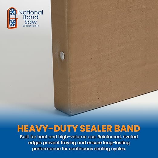 National Band Saw Heat Seal Non-Stick Cover – Compatible with Commercial Heat Sealer Models 102A, 500A, 625A, 700ES-D, and More – Durable Teflon Replacement Part for Food Packaging Equipment - 1 Pack