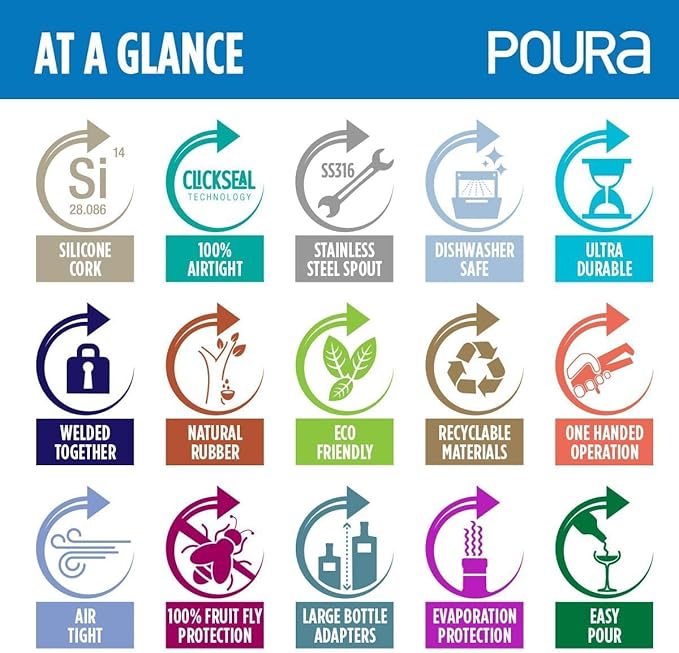 24 Liquor Bottle Pourers - Hygienic ClickSeal Alcohol Speed Pour Spouts - Stops Barfly, Dishwasher Safe. Also for Olive Oil, Juice, Syrup. Black 24Pk with 2 Adapters for Large Bottles