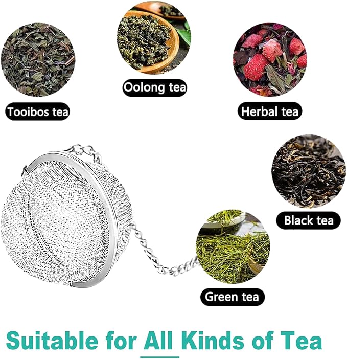 2pcs Tea Infuser,Loose Leaf Tea Steeper Tea Strainer with Cute Cat Charm Stainless Steel Tea Ball Tea Diffuser Tea Infusers for Loose Tea