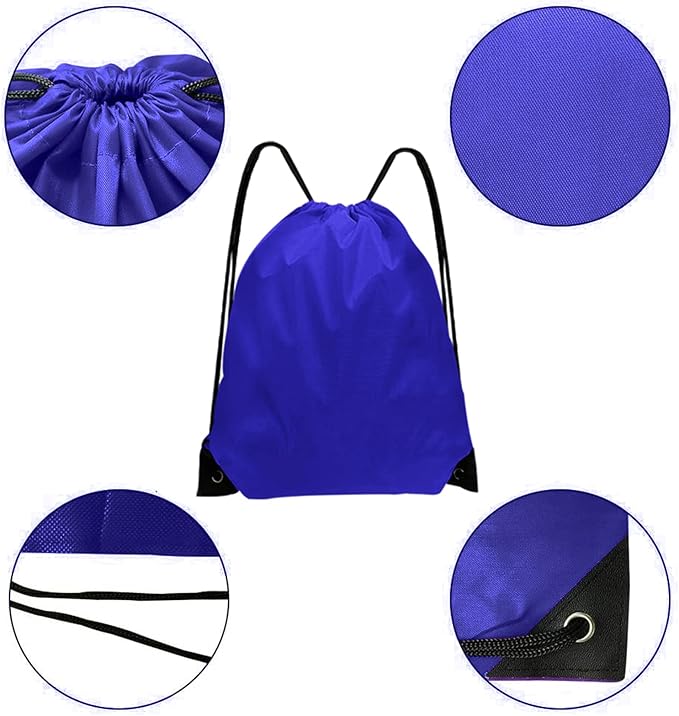 Drawstring Bags 28 PCS Drawstring Backpack Bulk String Backpack Cinch Bag Sackpack for Men Women Gym (Navy Blue)