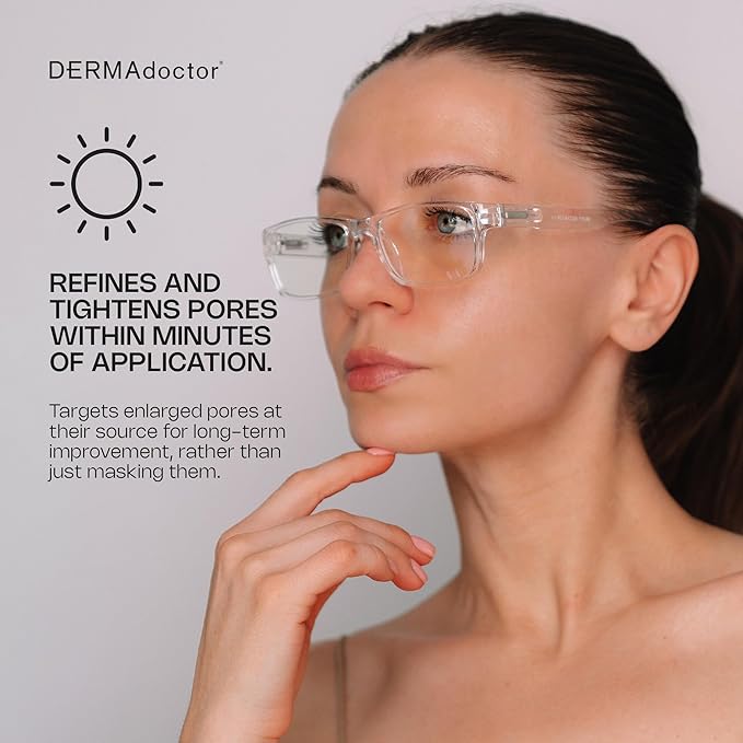 DERMAdoctor Retinol Pore Minimizer for Face - Oil Control Pore Reducer for Face | Retinol Skin Booster Serum Exfoliates, Soothes, Reduces Redness, Helps Prevent Breakouts, Unclogs Pores | Anti Aging