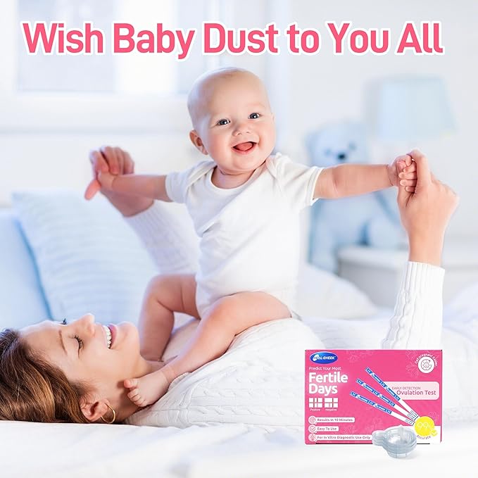Ovulation Test Strips 40 Count & Pregnancy Tests 10 Count, HEAL-CHECK Fertility Combo Kit for Women TTC, Over 99% Accuracy, Easy to Use at Home, Individually Wrapped, FSA HSA | 40LH+10HCG+50 Urine Cup