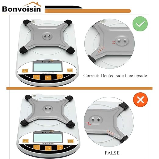 Bonvoisin Lab Scale 500gx0.01g Digital Precision Analytical Balance - High Precision Electronic Balance for Jewelry, Kitchen, Scientific, and Laboratory Use