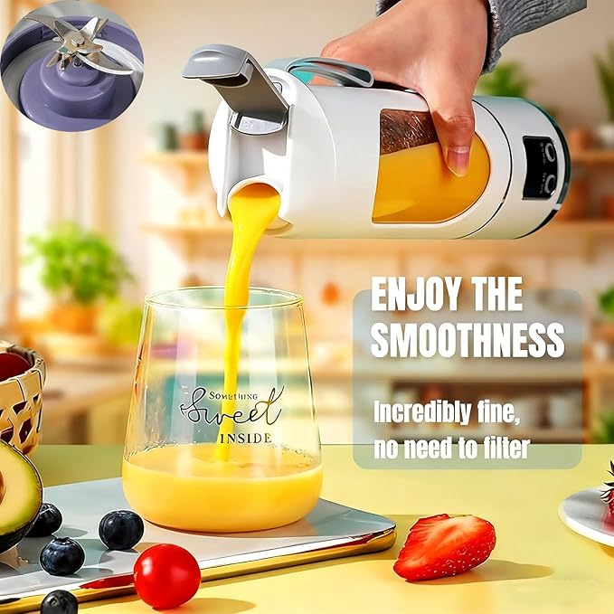 Digital Multimode Juicer Blender - Smart Led Display, Portable Usb Personal Electric Blender, Juicer Shakes And Smoothies Blender For Smoothies Liquid Diet, Shakes, Leak Proof Design (2PC-A)