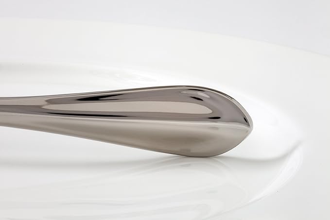 Fortessa Forge 18/10 Stainless Steel Flatware Slotted Spoon, 10-Inch