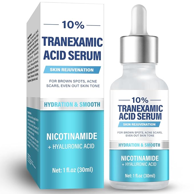 Tranḛxamic Acid 10% Serum, Discoloration Correcting Serum, Face Lotion with Moisturizing Effect, Natural Formula for Skincare