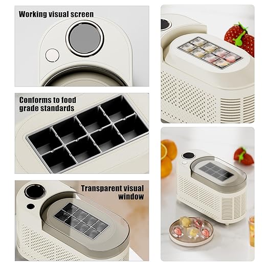 mini Ice Maker Machine Counter Top for Home, Portable Small Clear Ice Cube Maker, ce Ready in 10 Mins, Low Noise & Energy Saving, Easy to Clean (White #Name?)