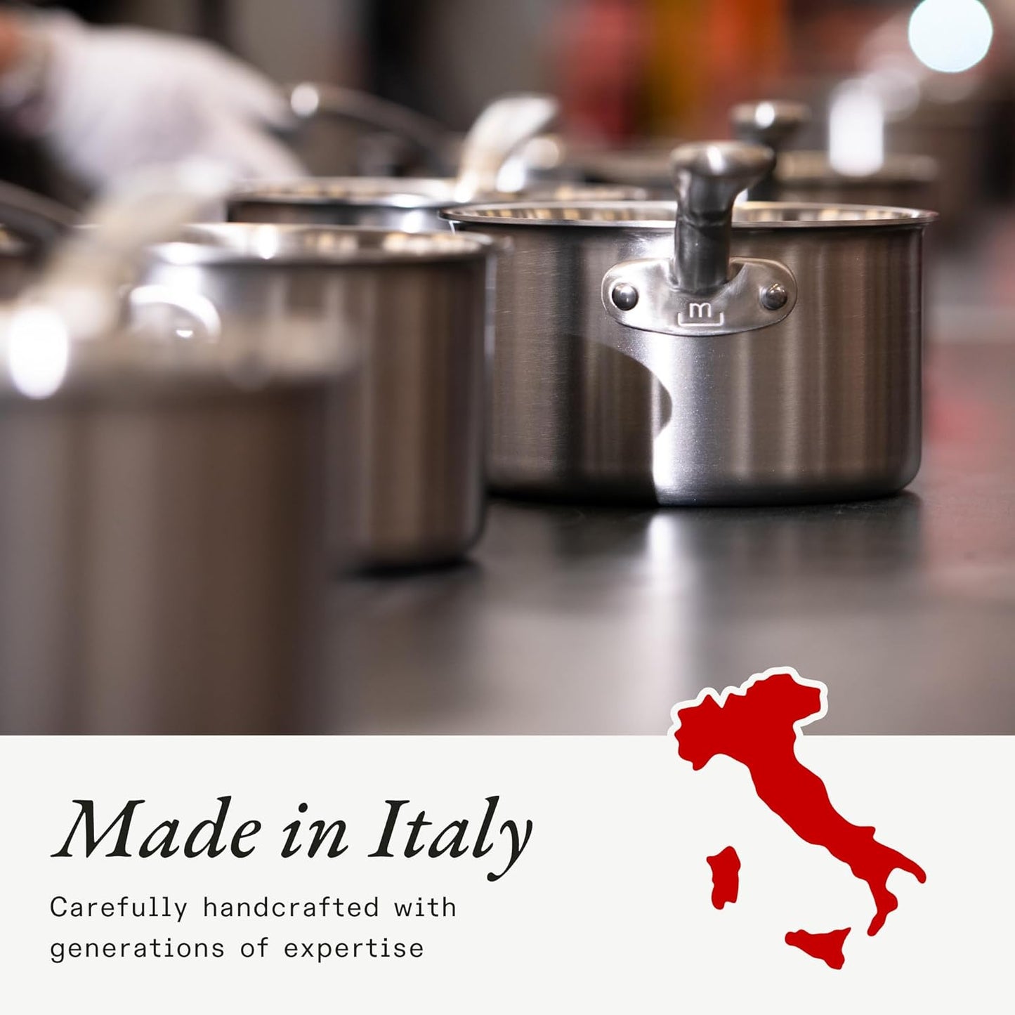 Made In Cookware - 4 Quart Stainless Steel Saucepan with Lid - 5 Ply Stainless Clad Sauce Pan - Professional Cookware - Crafted in Italy - Induction Compatible