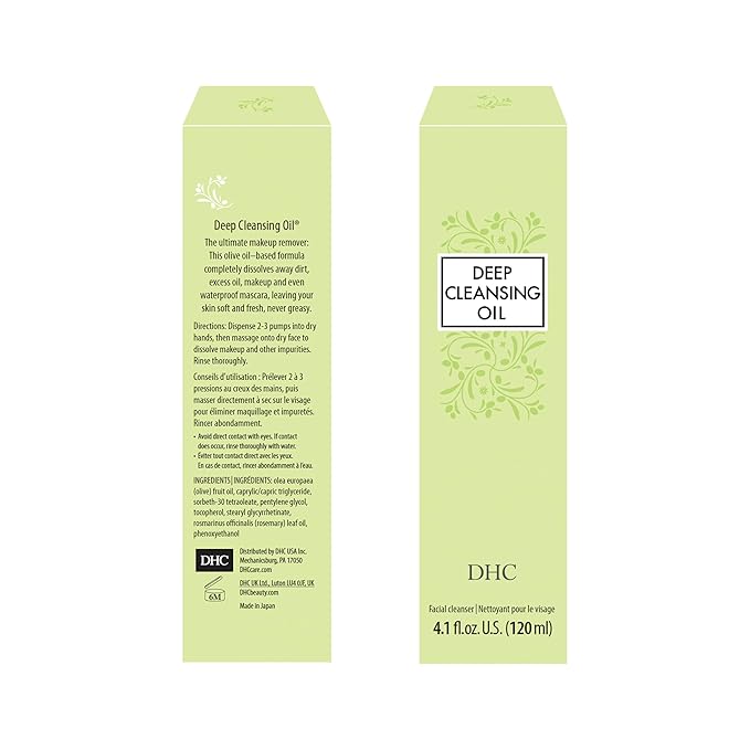 DHC Deep Cleansing Oil 4.1 Fl Oz. and Face Wash Powder 1.7 oz. Net wt.