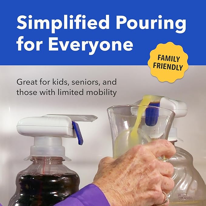Magic Tap Automatic Drink Dispenser for Fridge, Teal (1 Pack), No Spill Milk Dispenser for Fridge, Automatic Milk Dispenser Pump for Gallon Jugs, Water & Juice, Fits Most Bottles, Batteries Required