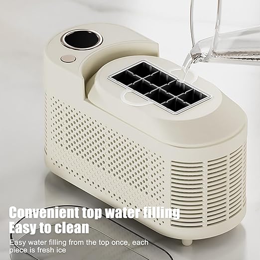 Mini Ice Maker Machine Counter Top for Home, Ice Ready in 10 Mins, Low Noise & Energy Saving, Easy to Clean, Portable Small Clear Ice Cube Maker for Kitchen (Purple #Name?)