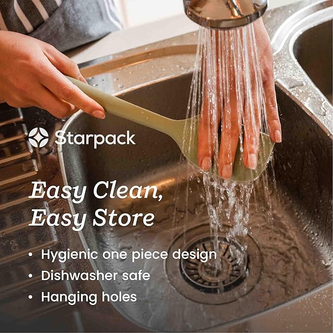 Starpack 'Scrape & Stir' Silicone Spatula (8 Inch) - Heat Resistant Spatula Set 600°F - Food Grade Kitchen Spatulas - Nonstick Baking and Cooking Spatula - LFGB Grade Rubber Spatula Set