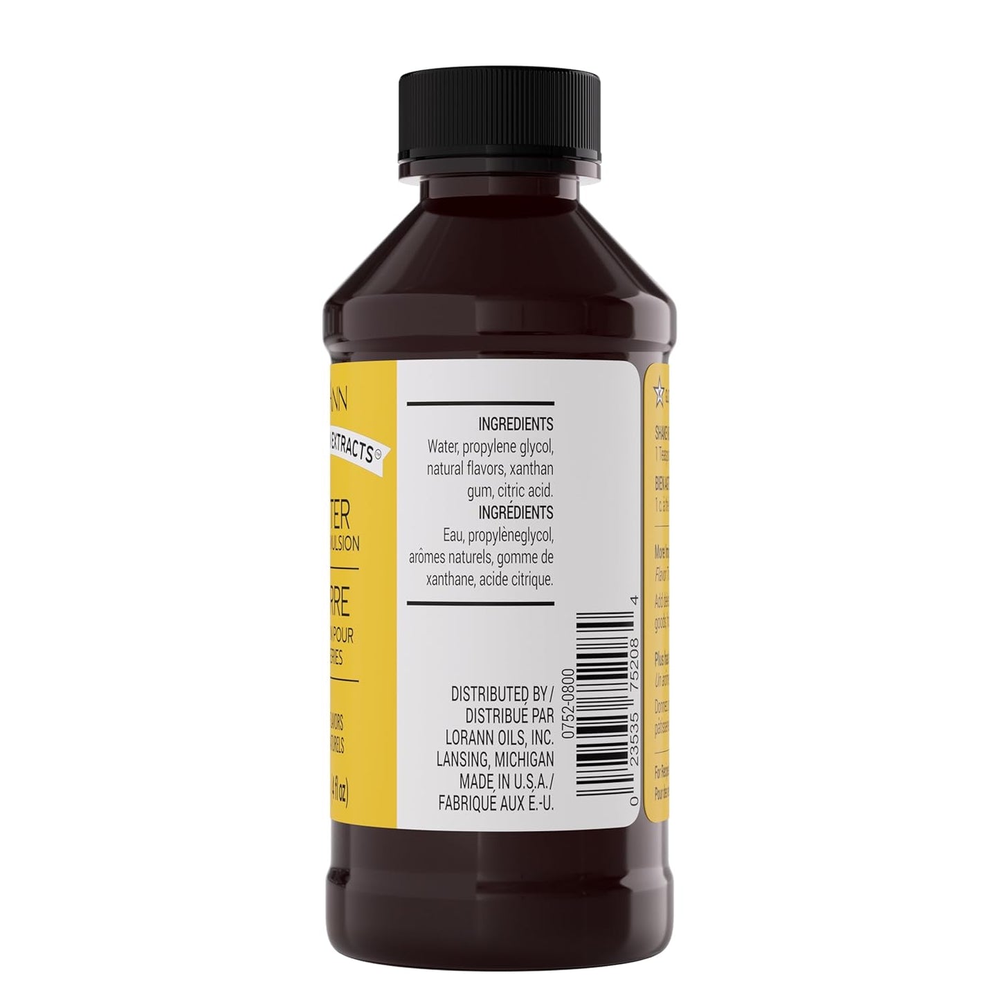 Lorann Oils Butter Bakery Emulsion: True Butter Flavor, Ideal for Enhancing Rich Dairy Notes in Baked Goods, Gluten-Free, Keto-Friendly, Butter Flavoring Essential for Your Kitchen