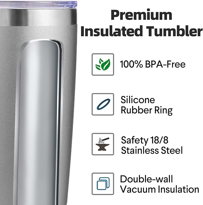 Volhoply 20oz Stainless Steel Tumbler with Lid and Straw Bulk 4 Pack,Double Wall Insulated Travel Iced Coffee Mug Fits Cup Holder,Powder Coated Cups for Hot/Cold Drinks,Gifts for Women（Mix,4 Set）