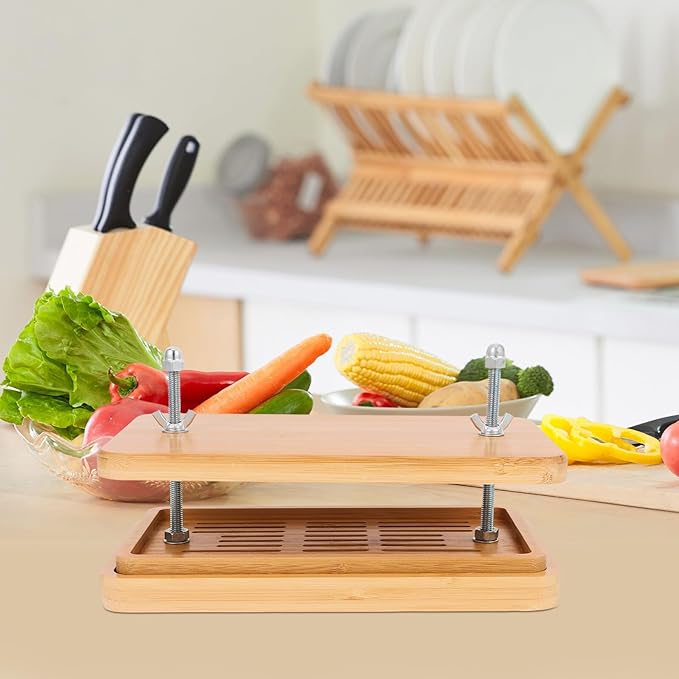 ARTIBETTER Tofu Press 3-layer Home Tofu Maker Kitchen Tool Drip Tray 26x15cm for Homemade Soybean Curd