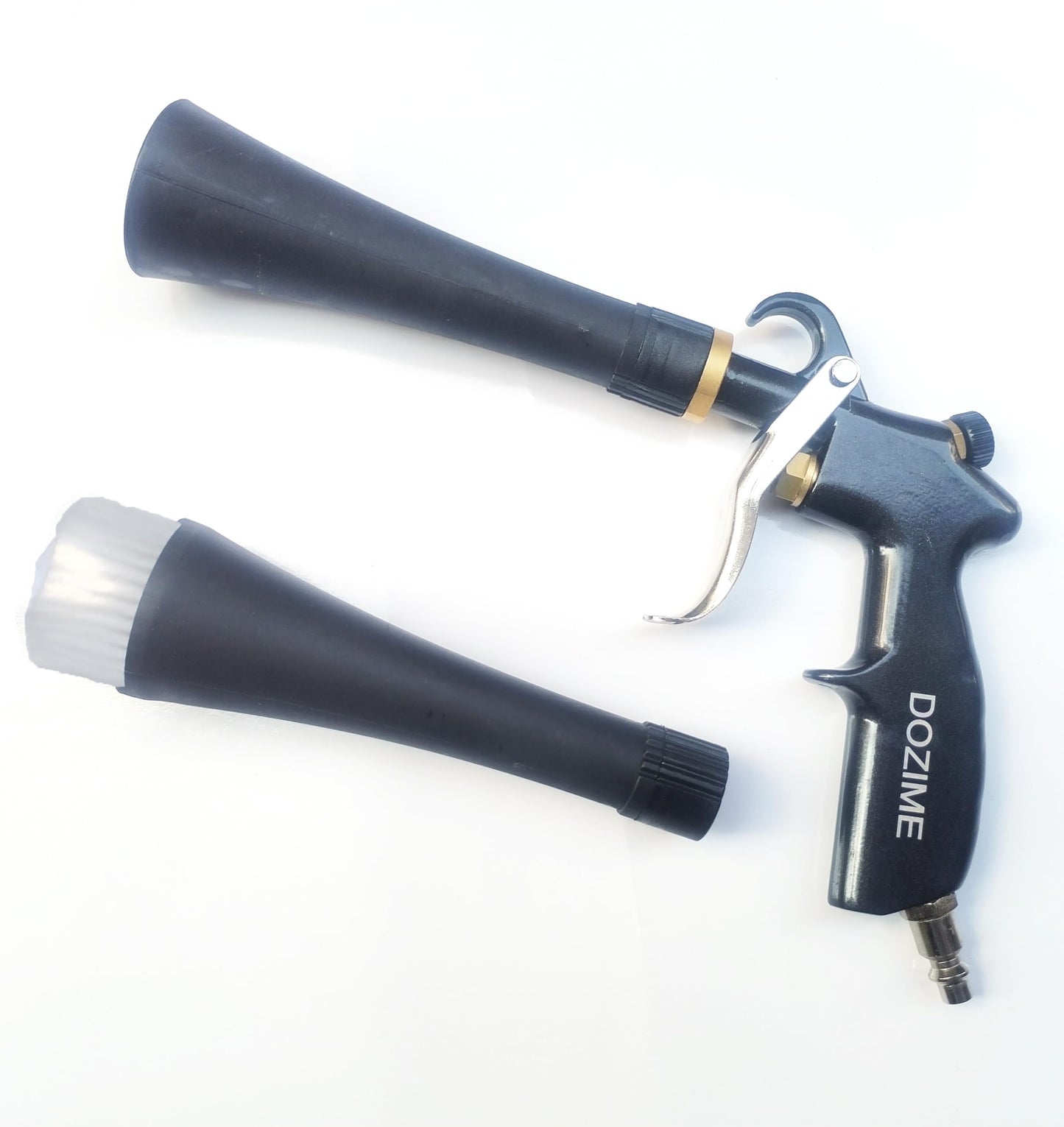 DOZIME Air Blow Gun &vacunm Gun with Brass Adjustable Air Flow Nozzle,Cleaning Gun Quickly Blasts Dirt and Dust from Surface Works with Air Compressor(Powerful Aluminium Rotate Tube)