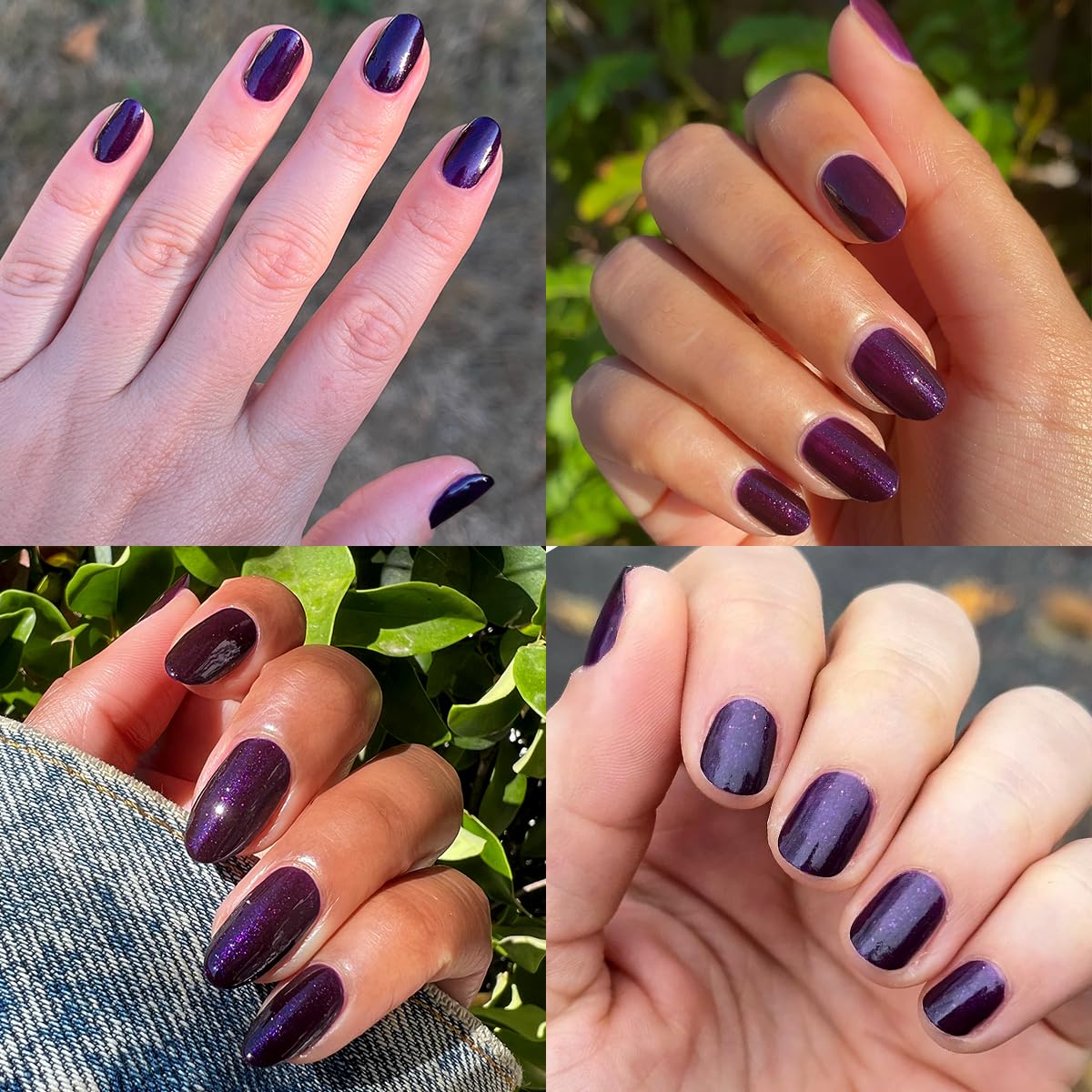 Olive & June Quick Dry Nail Polish | Instant Fast-Drying Smudgeproof Color | 15-free, Vegan Cruelty-Free Formula | Lasts up to 5 Days | Salon-Quality Manicure Pedicure at Home|Enchanted Violet Shimmer