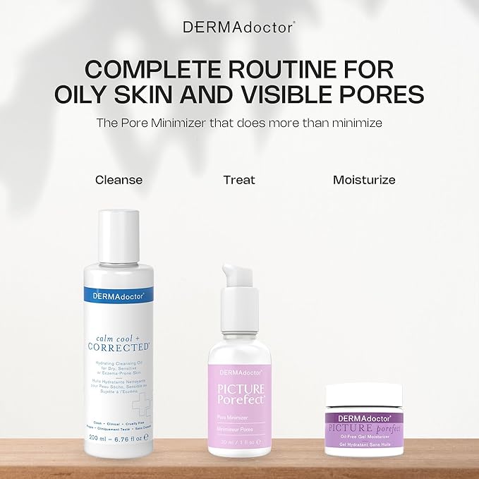DERMAdoctor Retinol Pore Minimizer for Face - Oil Control Pore Reducer for Face | Retinol Skin Booster Serum Exfoliates, Soothes, Reduces Redness, Helps Prevent Breakouts, Unclogs Pores | Anti Aging