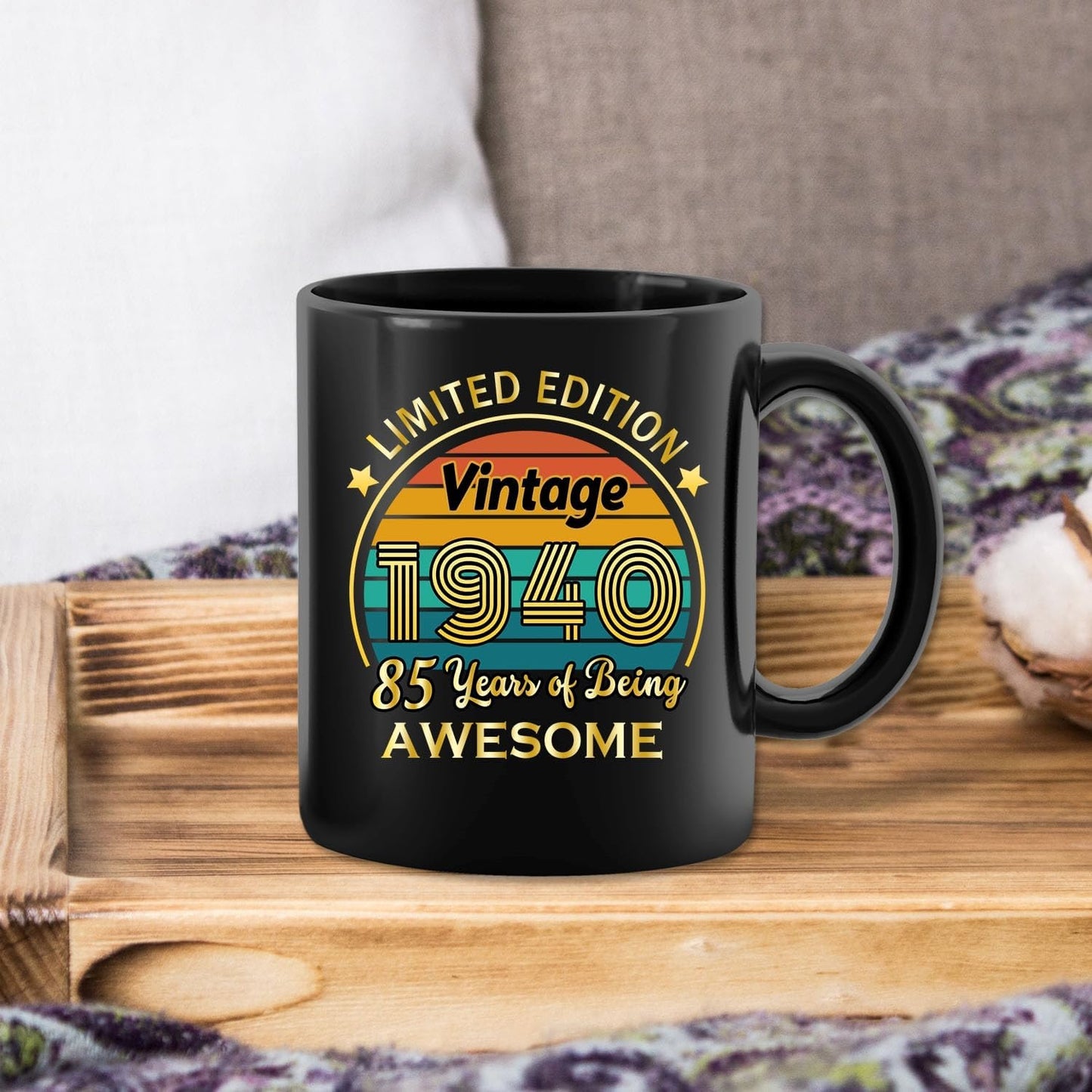 QUPT 85th Birthday Gifts for Women Men, 85th Birthday Gifts for Him, 1940 Birthday Gifts for Women Men, 85 Years Old Gifts, 1940 Birthday Gifts for Her Him, 85th Birthday Presents Coffee Mug