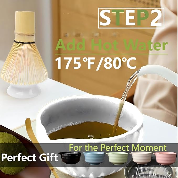 Matcha Whisk Holder Matcha Chasen Whisk Stand Ceramic Holder fit for Traditional Japanese Tea Ceremony Starter (Cyan)