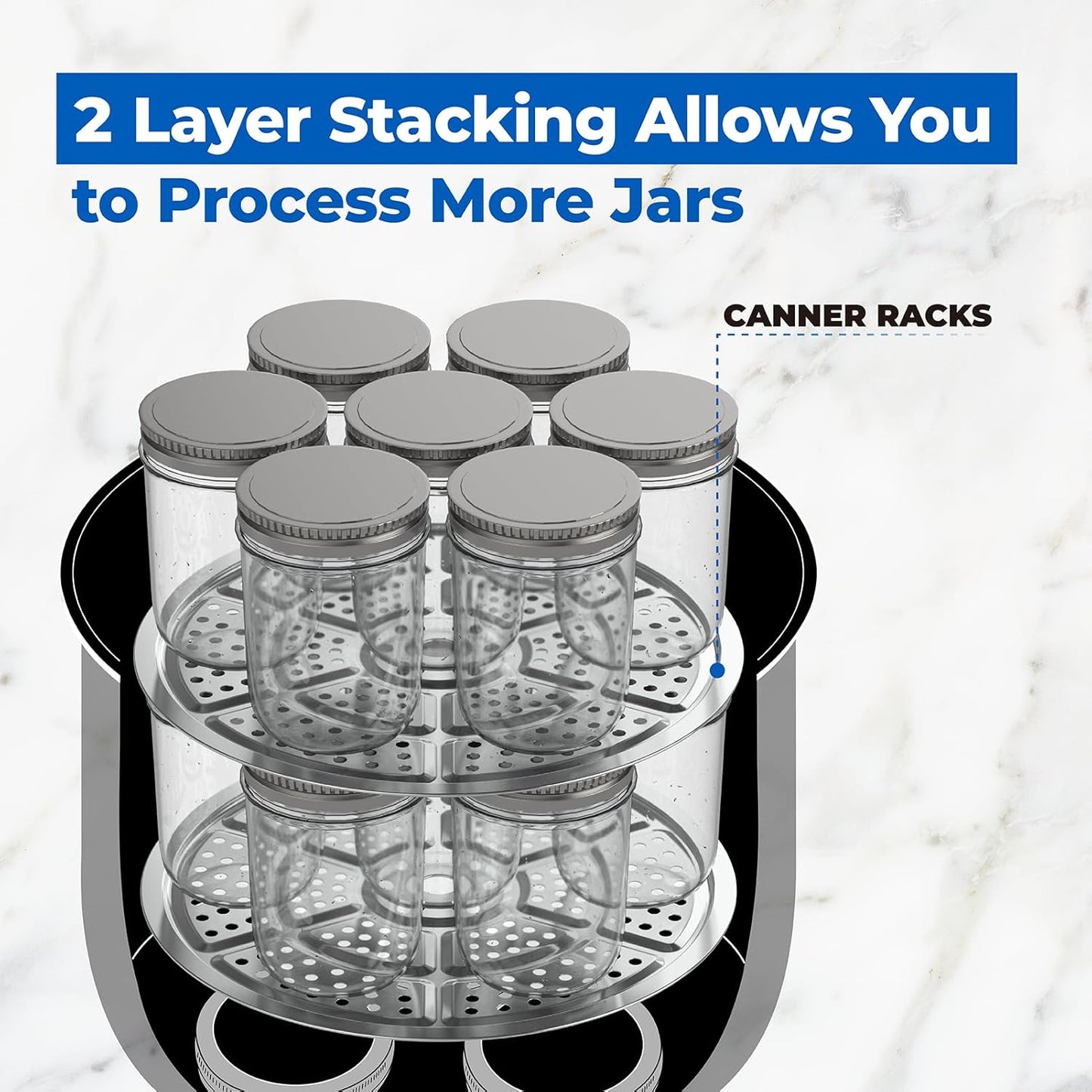 Pressure Canner Rack, 11 Inch Stainless Steel Pressure Cooker Rack 85707 Canning Rack Fits for Presto Pressure Canner and More (2 Pack)